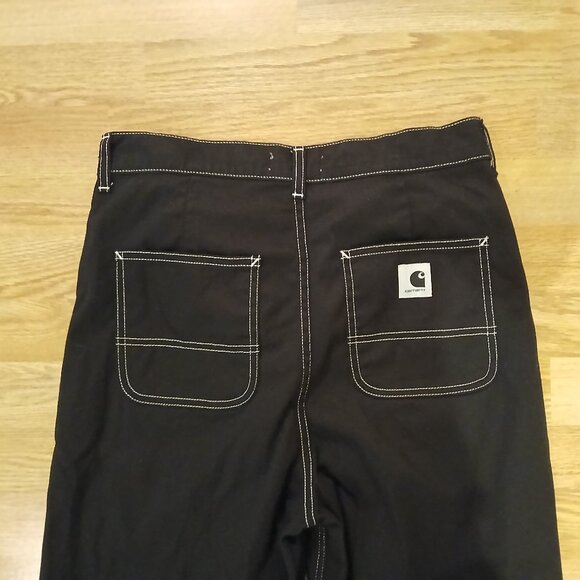 Carhartt WIP Armanda Pant Relaxed Straight Leg Black Size 28 - Picture 8 of 10